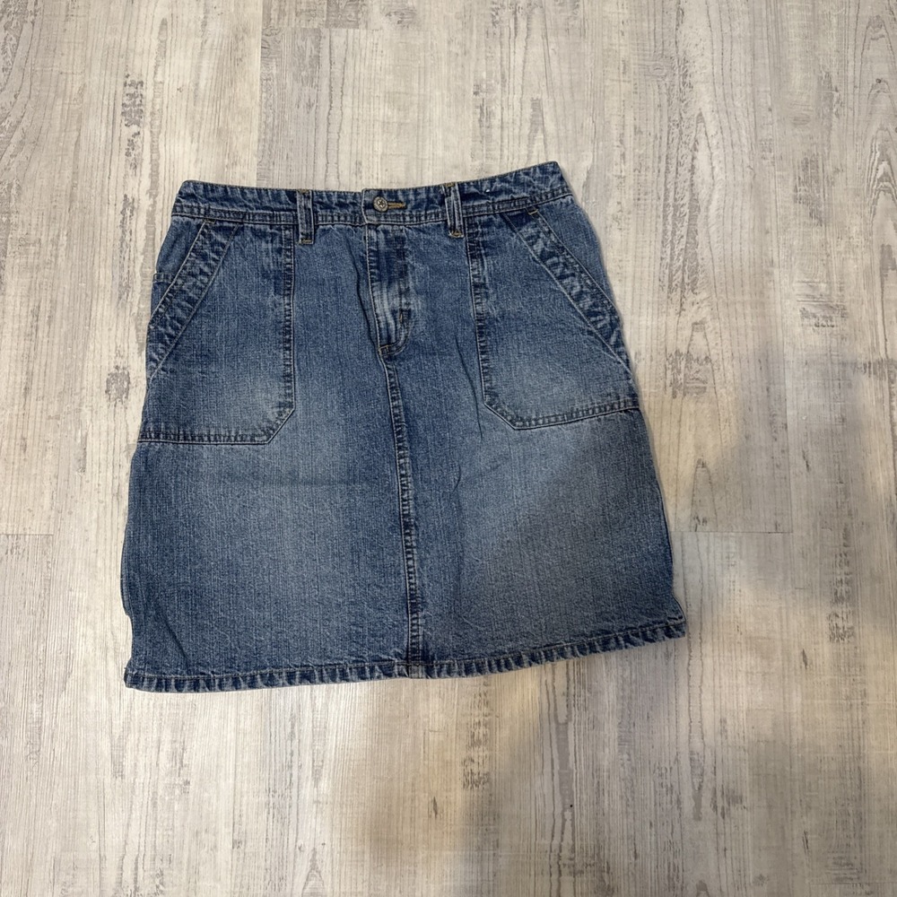 FADED GLORY MIDI JEAN SKIRT INDIGO ~ 10